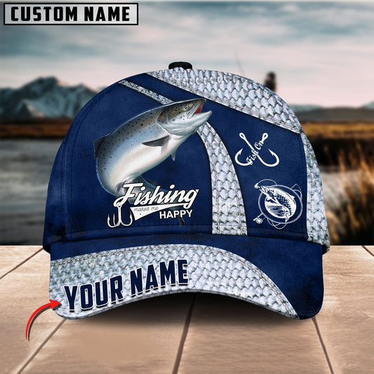 Frenzidea Personalized Salmon Fishing Cap