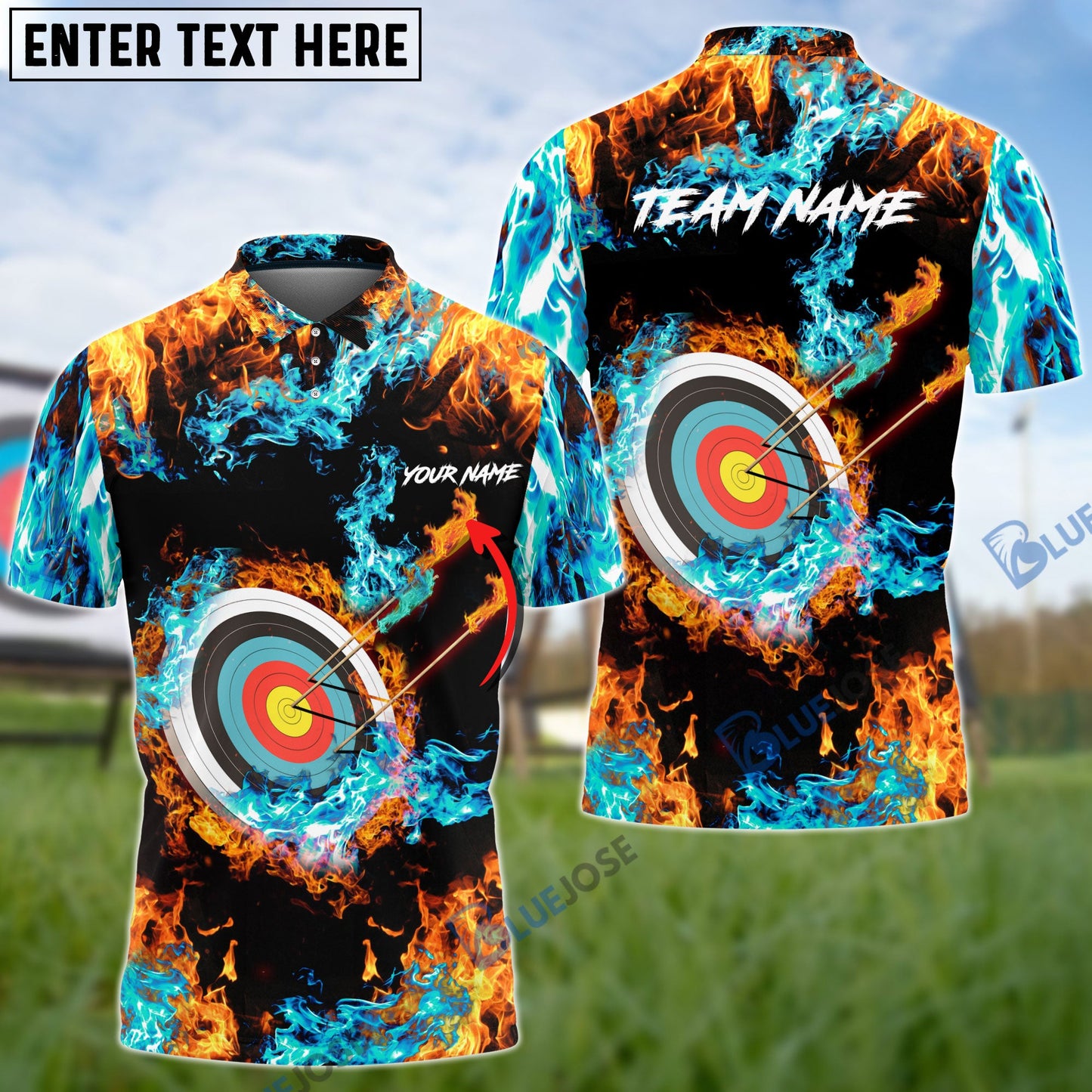 Frenzidea Archery Fire Power Personalized Name 3D Shirt