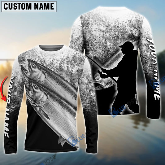 Frenzidea Customize Name King Salmon Fishing 3D Shirts