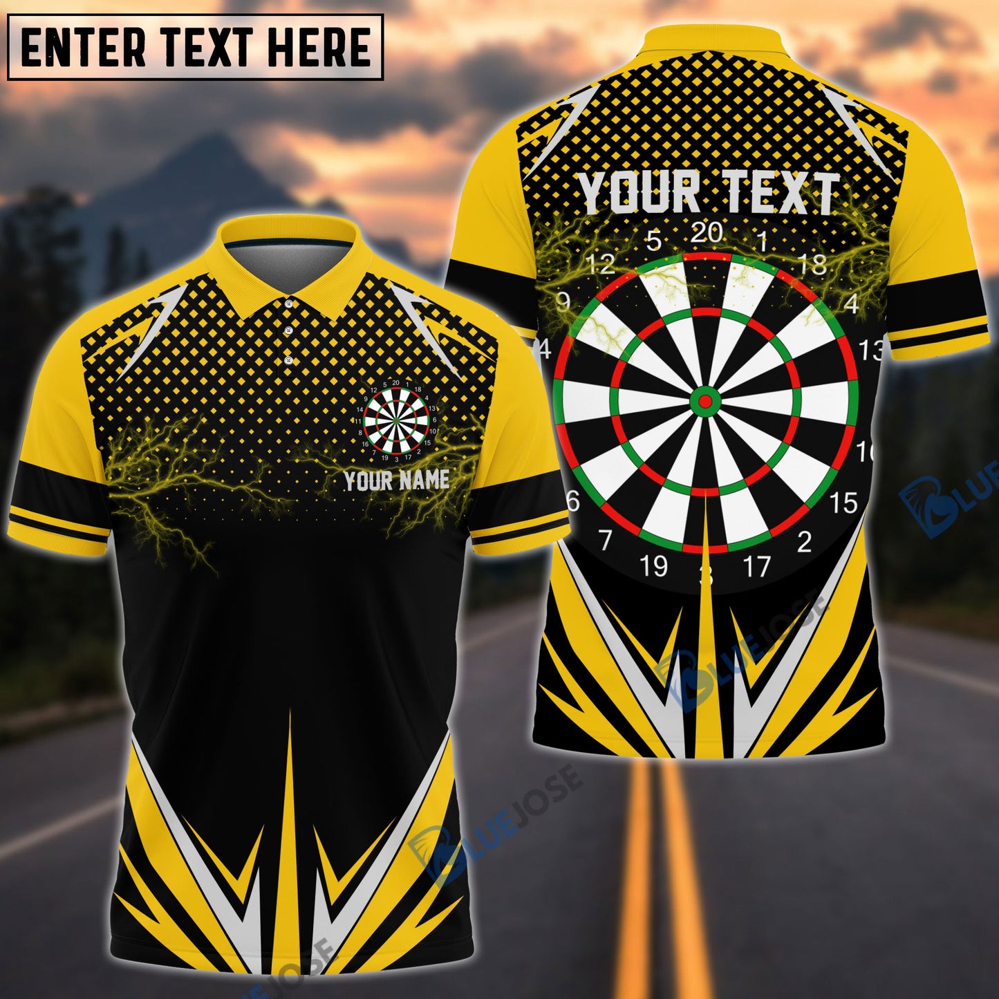 Frenzidea Thunder Darts Personalized Name, Team Name 3D Shirt (12 Colors)