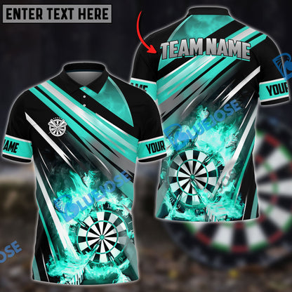 Frenzidea Darts Fire Arrow Rain Personalized Name, Team Name 3D Shirt (4 Colors)