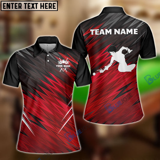 Frenzidea Billiards New Black And Red Lightning Personalized 3D Shirt