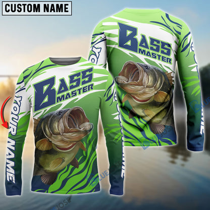 Frenzidea Customize Name Bass Master Fishing 3D Shirts