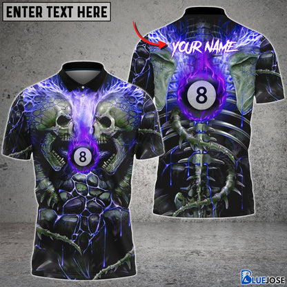 Frenzidea Billiards & Skull Personalized 3D Shirt (4 Colors)