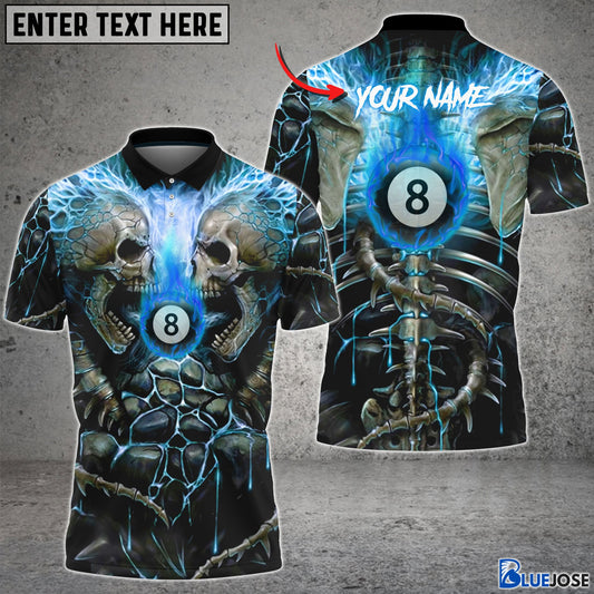 Frenzidea Billiards & Skull Personalized 3D Shirt (4 Colors)