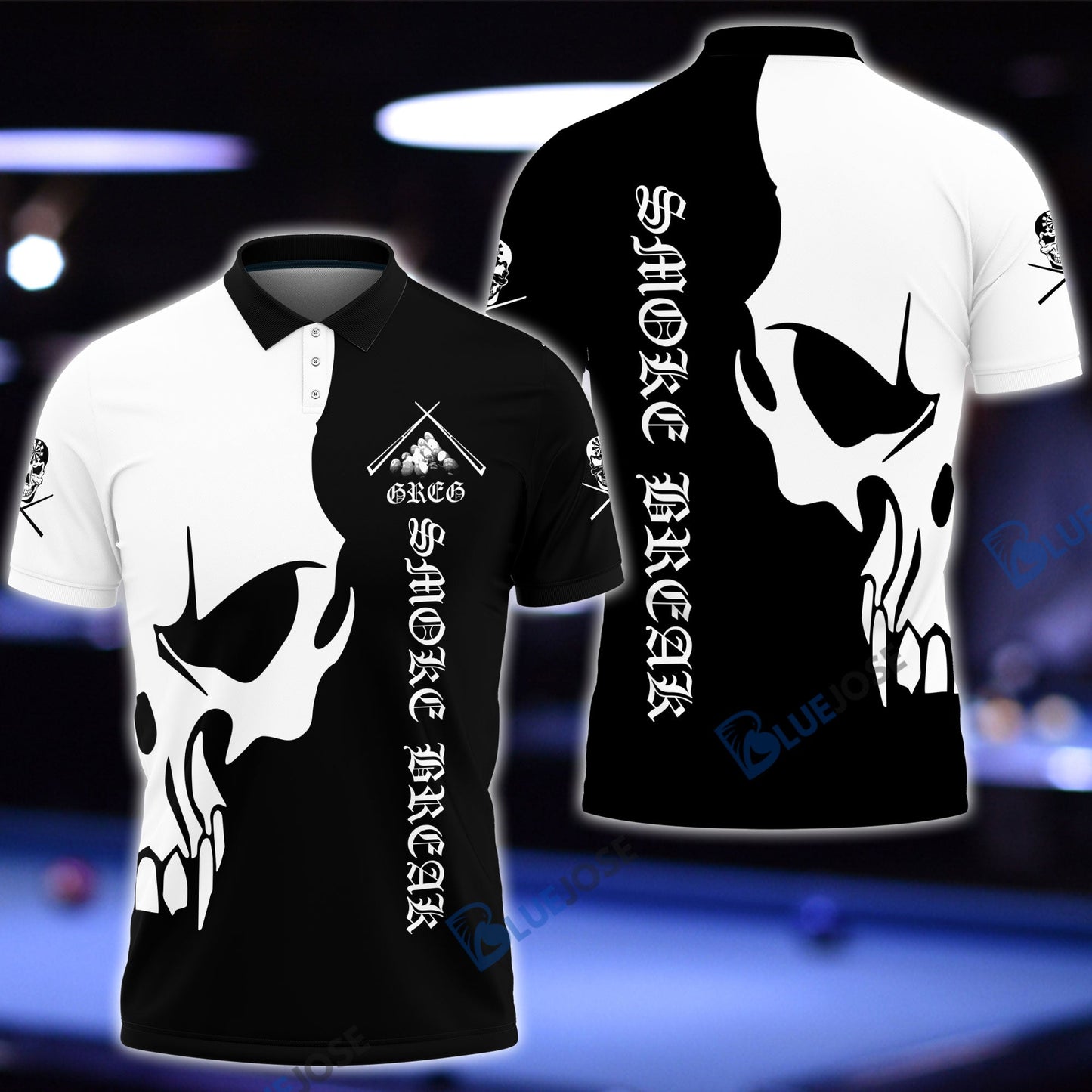 Frenzidea Billiard Skull Smoke Break 3D Shirt