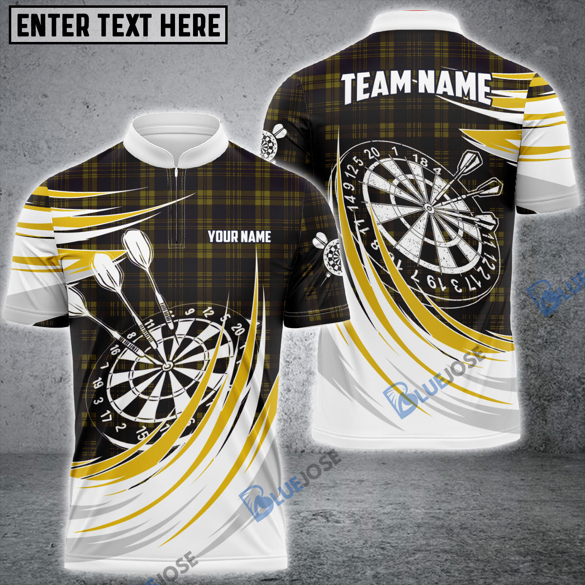 Frenzidea Darts Plaid Color Personalized Name, Team Name 3D Shirt (4 Colors)