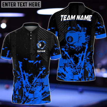 frenzidea Billiards Ball 8 Breaking Paint Personalized Name, Team Name Unisex Shirt