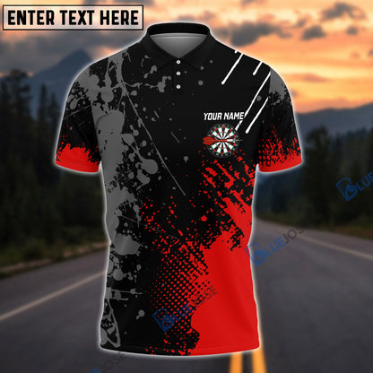 frenzidea Paint Style Darts Red Personalized Name, Team Name 3D Shirt