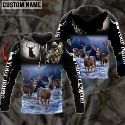 Frenzidea Customized Name Hunter Legend Hunting 3D Shirts