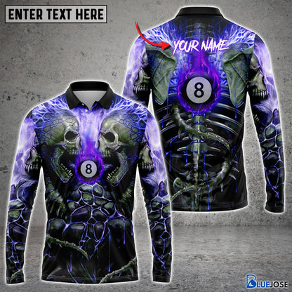 Frenzidea Billiards & Skull Personalized 3D Shirt (4 Colors)