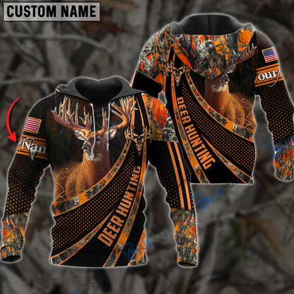 Frenzidea Customized Name Deer Hunting Line 3D Shirts