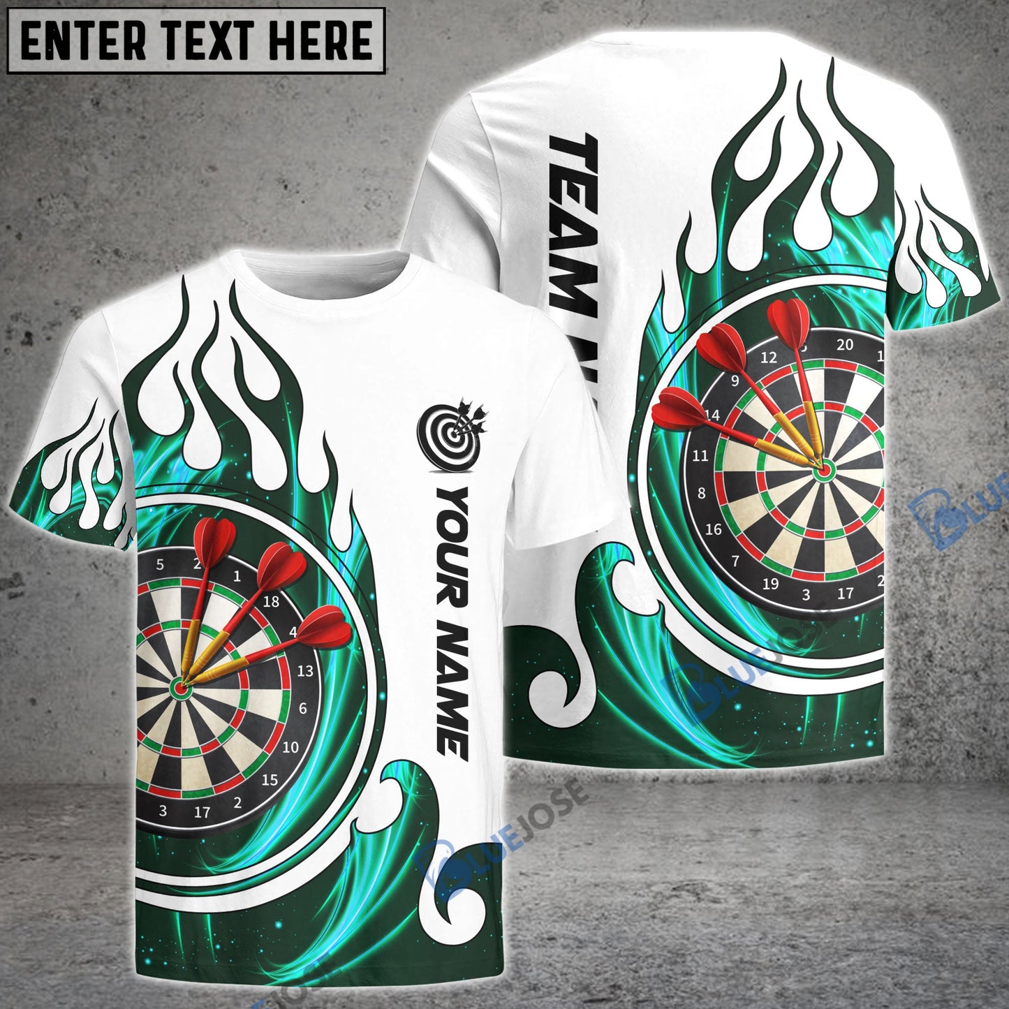 Frenzidea Fire Blaster Darts Personalized Name, Team Name 3D Shirt (4 Colors)