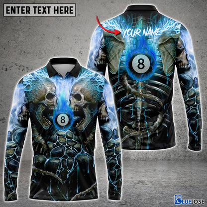 Frenzidea Billiards & Skull Personalized 3D Shirt (4 Colors)