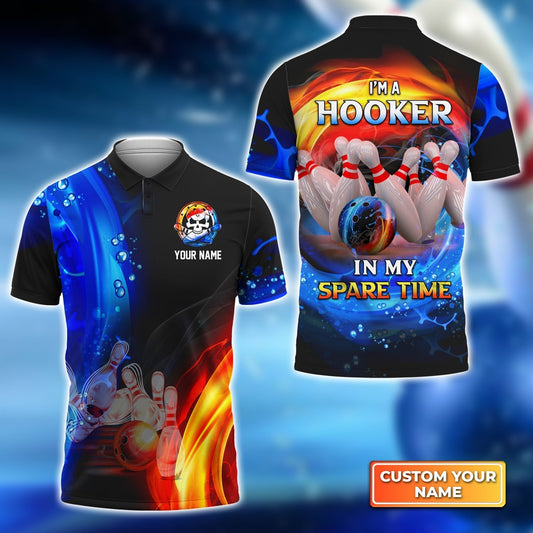 Frenzideas Bowling I'm A Hooker In My Spare Time Customized Name 3D Shirt