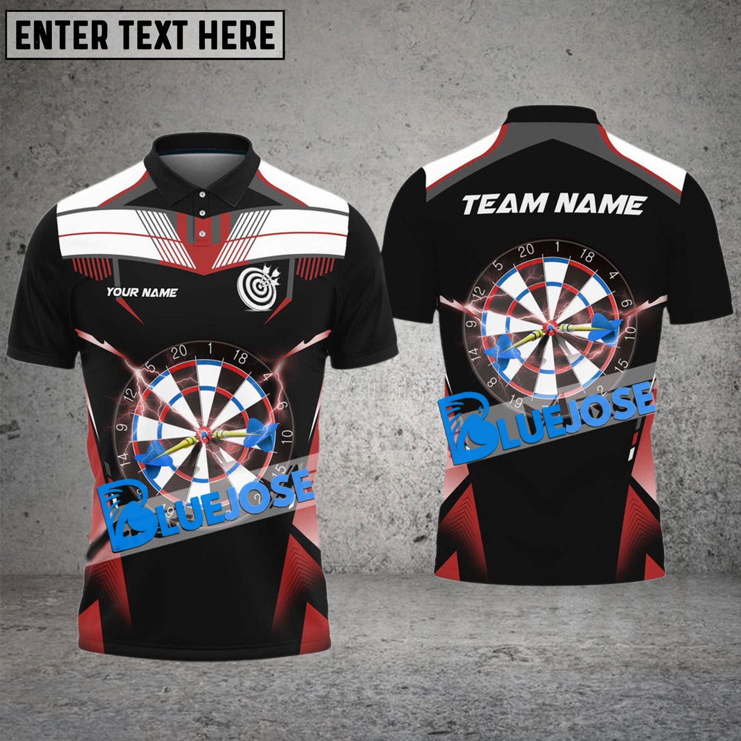 Frenzidea Darts Sport Lightning Personalized Name, Team Name 3D Shirt ( 5 Colors)
