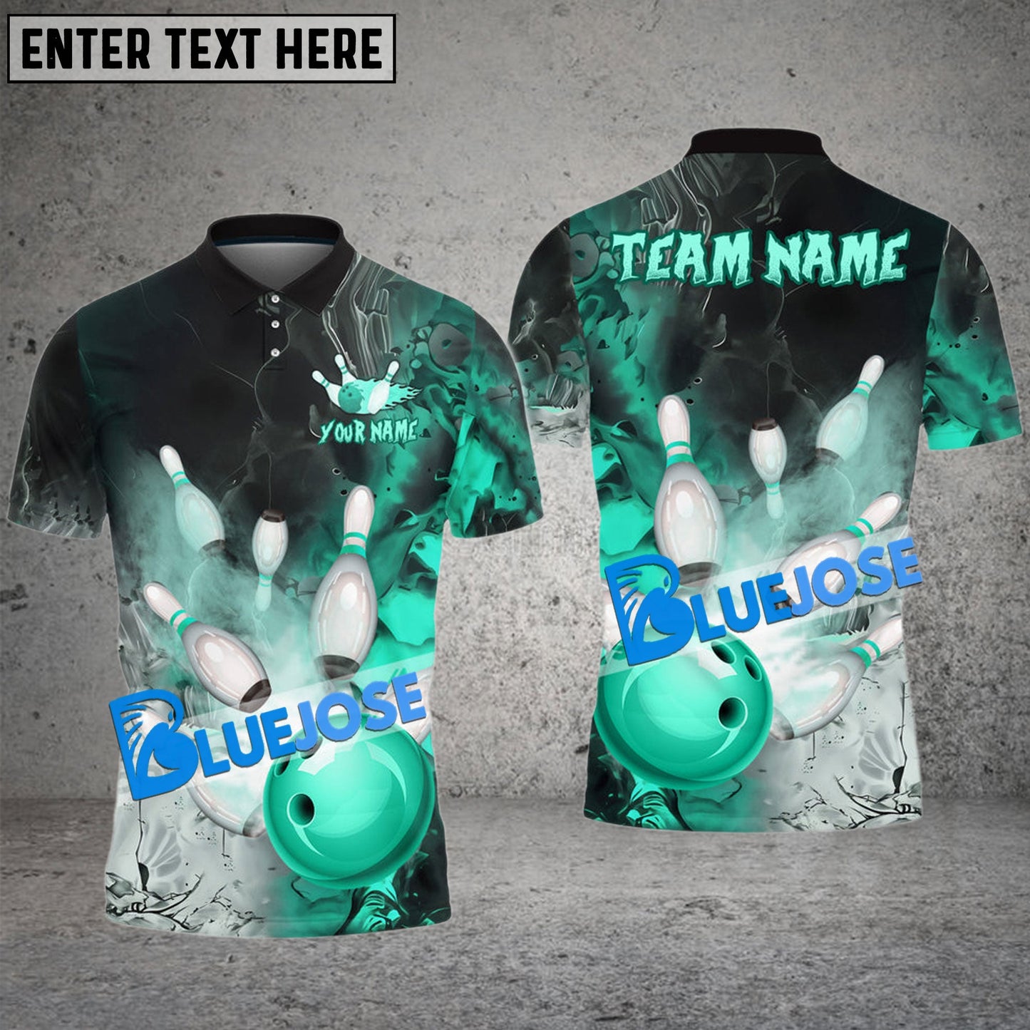 Frenzidea Bowling And Pins Fire Lava Smoke Pattern 2 Customized Name 3D Shirt (4 Colors)
