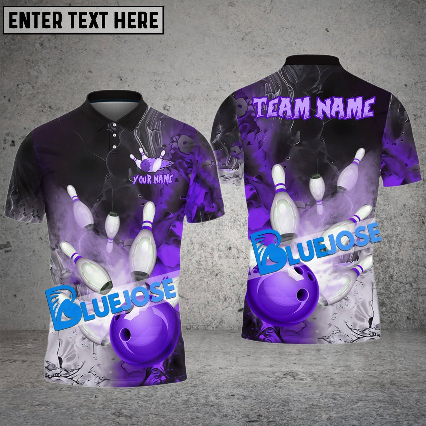 Frenzidea Bowling And Pins Fire Lava Smoke Pattern 2 Customized Name 3D Shirt (4 Colors)