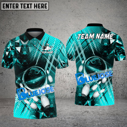 Frenzideas Bowling And Pins Fire Supersonic Speed Customized Name 3D Shirt ( 6 Colors)