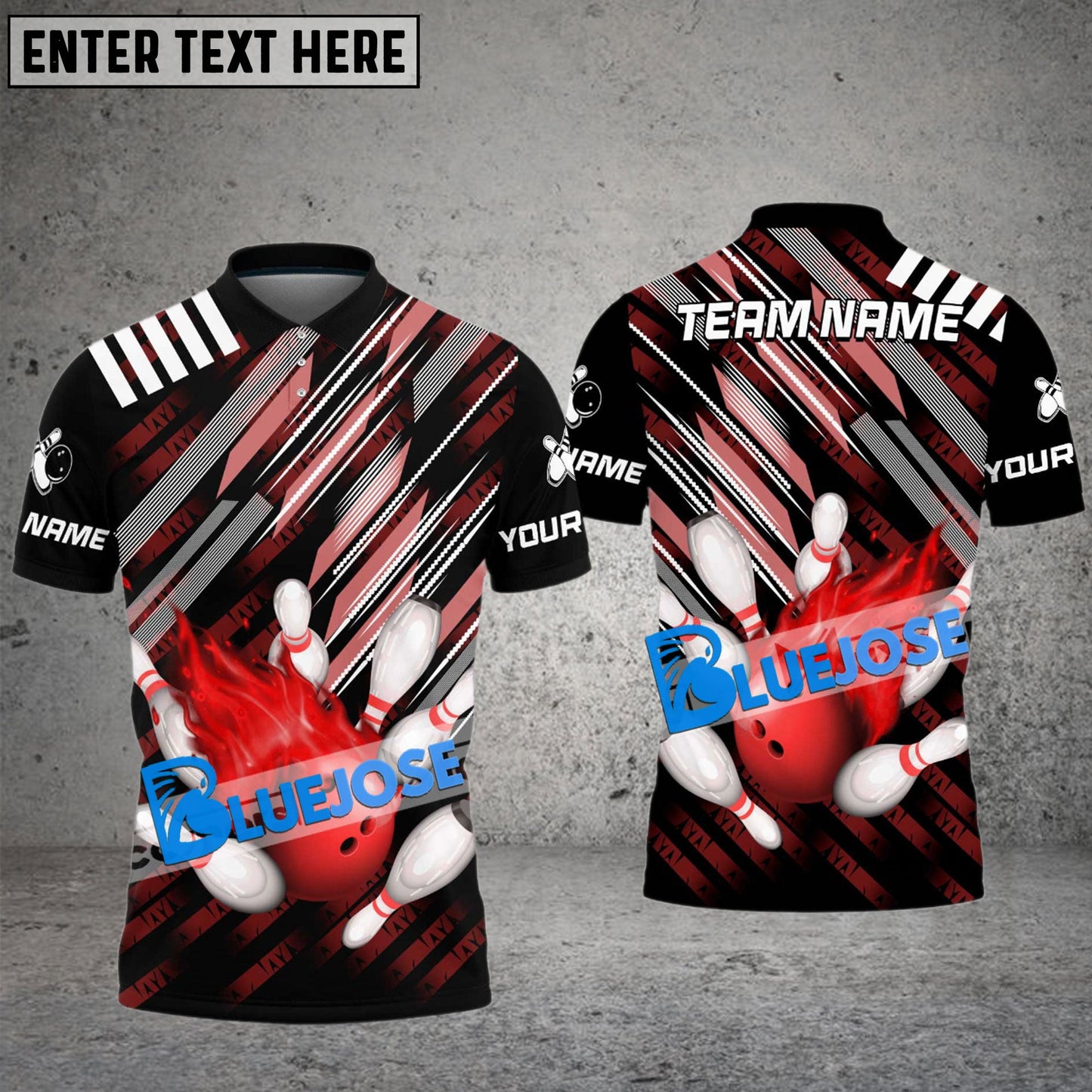 Frenzideas Bowling And Pins Broken Line Customized Name 3D Shirt ( 5 Colors)