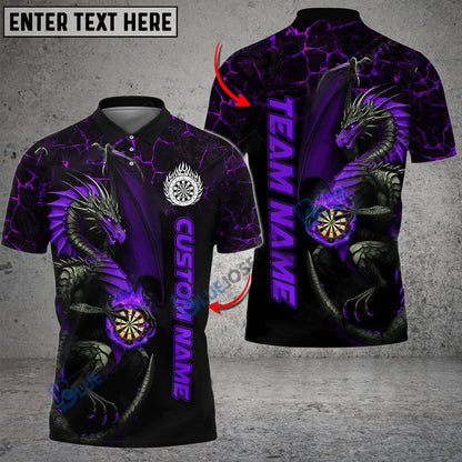 Frenzidea Darts Big Dragon Personalized Name, Team Name 3D Shirt (4 Colors)