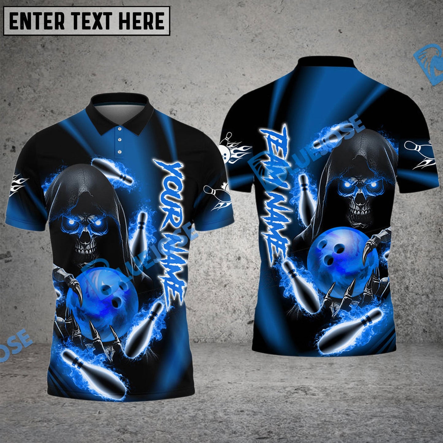 Frenzidea Bowling And Pins Reaper Master Customized Name 3D Shirt (4 Colors)