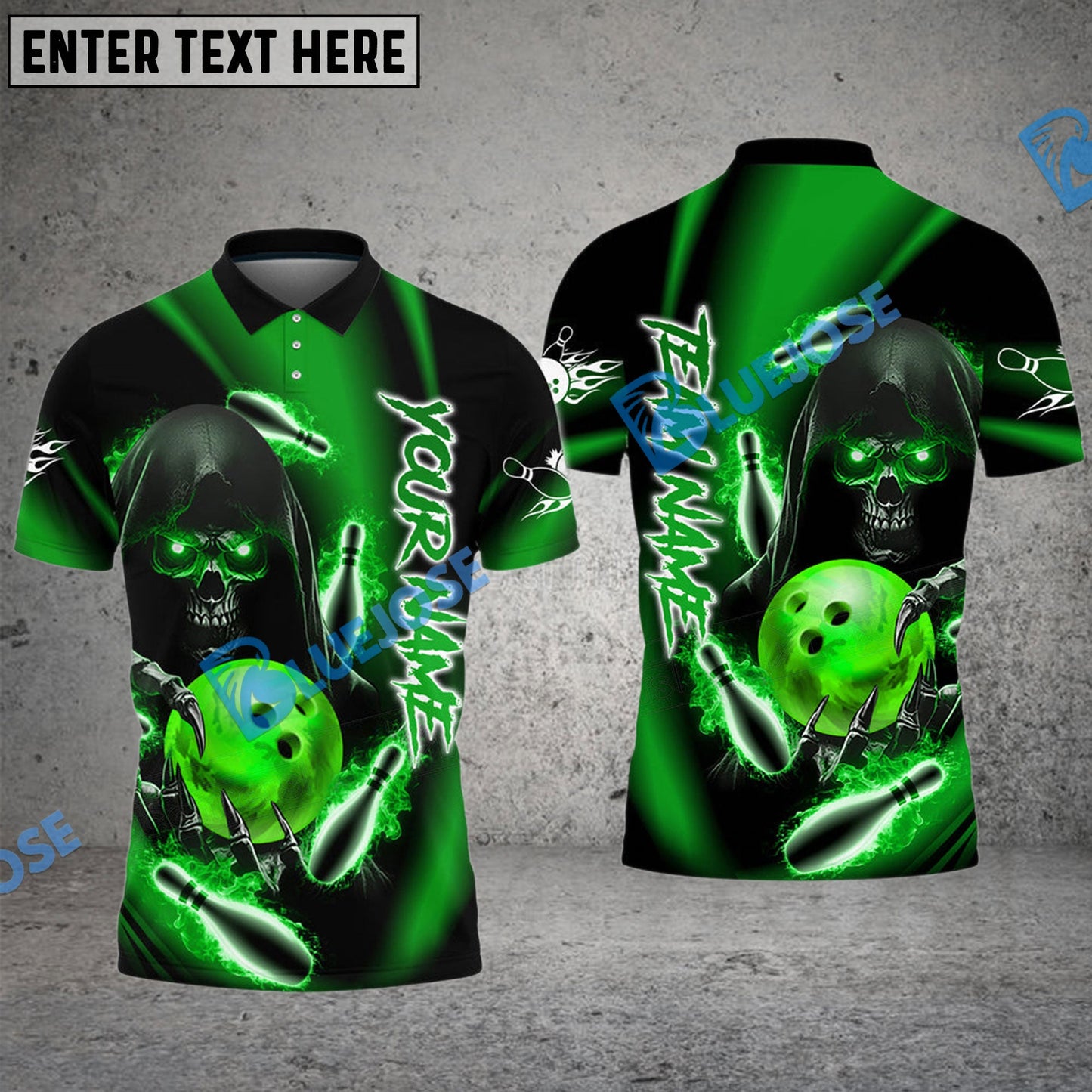 Frenzidea Bowling And Pins Reaper Master Customized Name 3D Shirt (4 Colors)