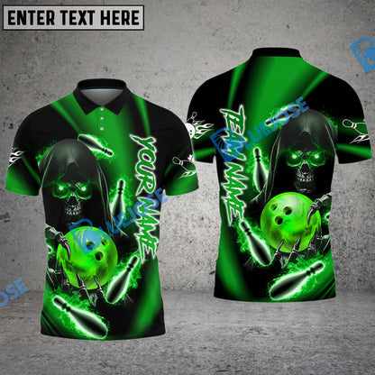 Frenzidea Bowling And Pins Reaper Master Customized Name 3D Shirt (4 Colors)