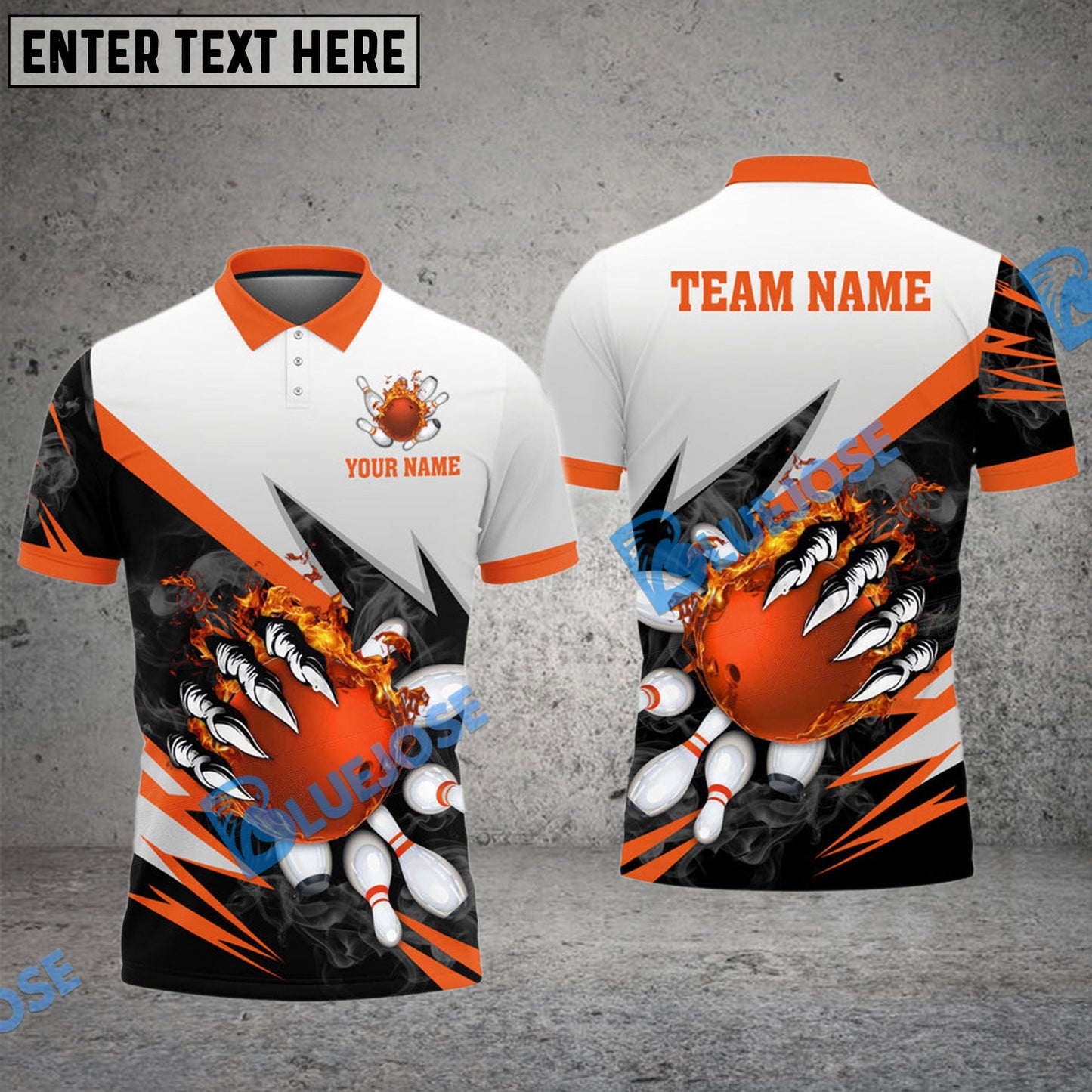 Frenzidea Bowling And Pins Lightning Claws Pattern Customized Name 3D Shirt (4 Colors)
