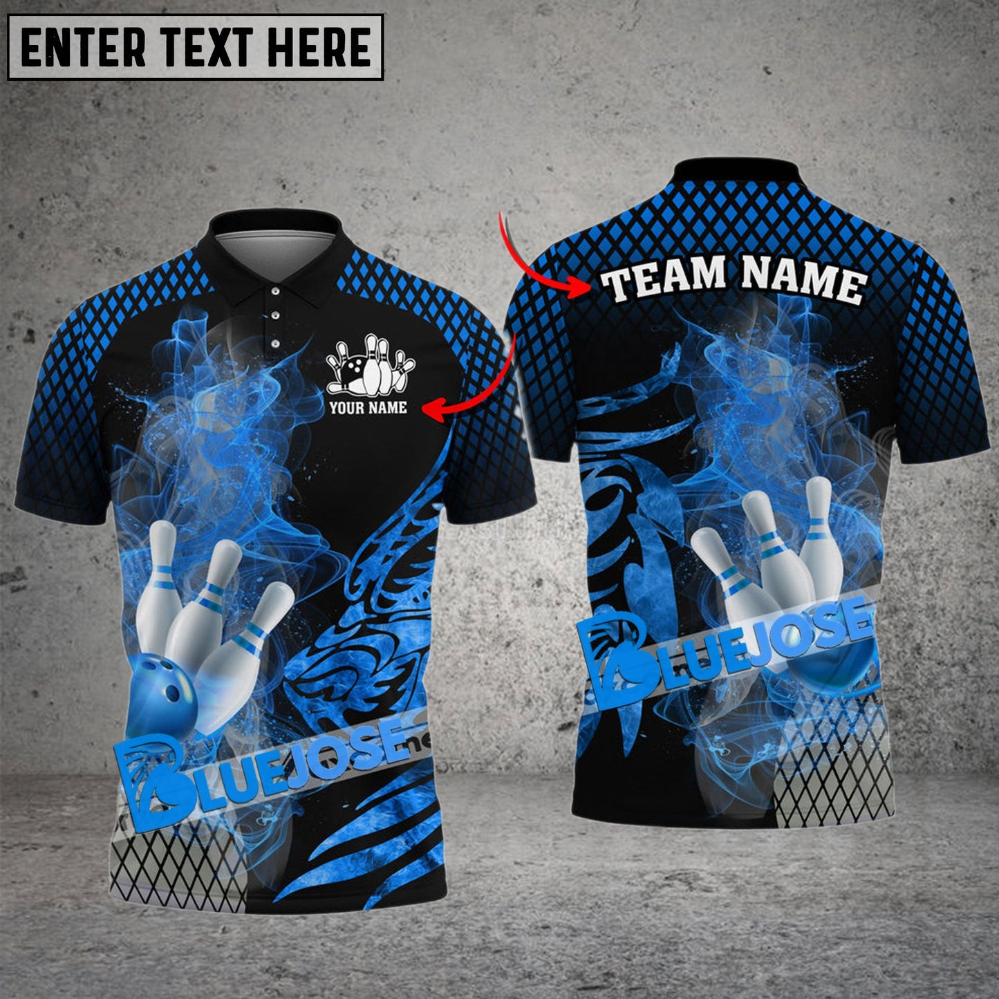 Frenzideas Bowling And Pins Fire Dragon Scale Multicolor Customized Name 3D Shirt ( 4 Colors )