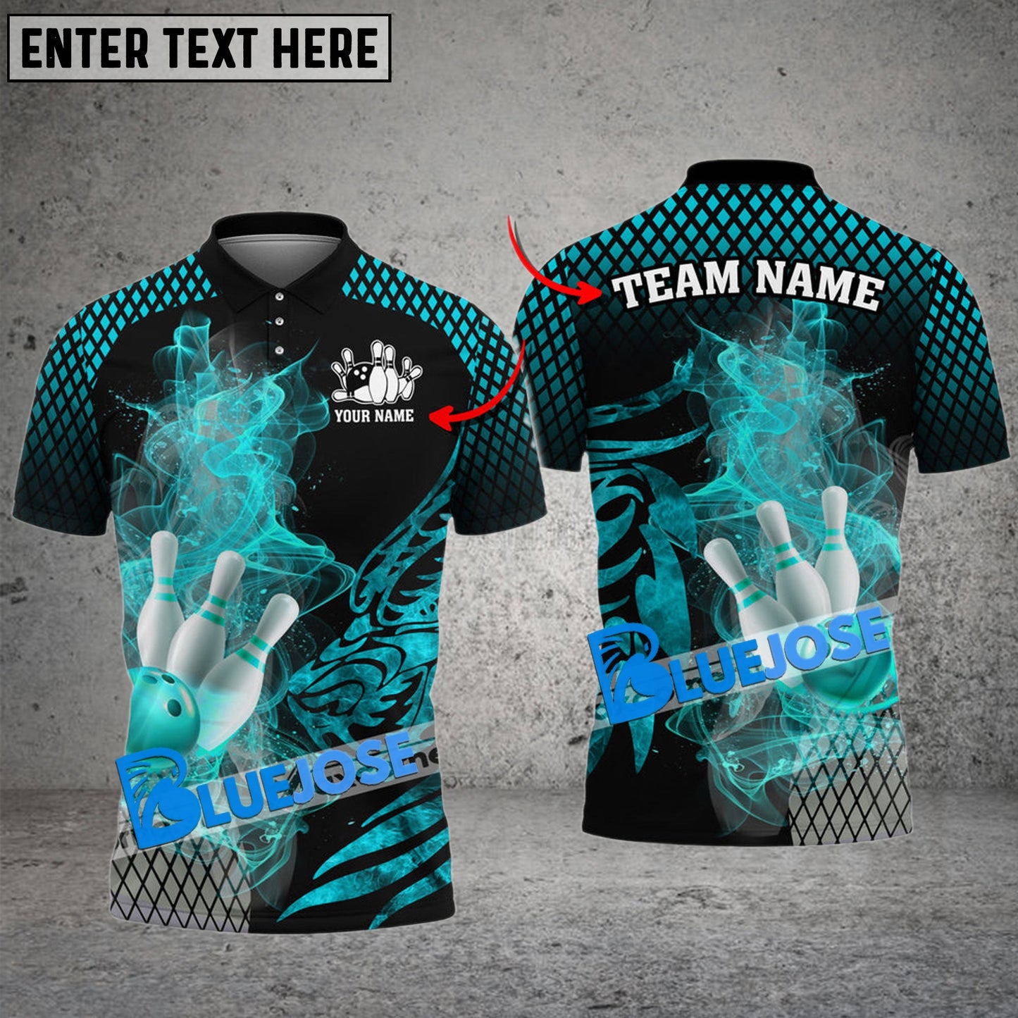 Frenzideas Bowling And Pins Fire Dragon Scale Multicolor Customized Name 3D Shirt ( 4 Colors )