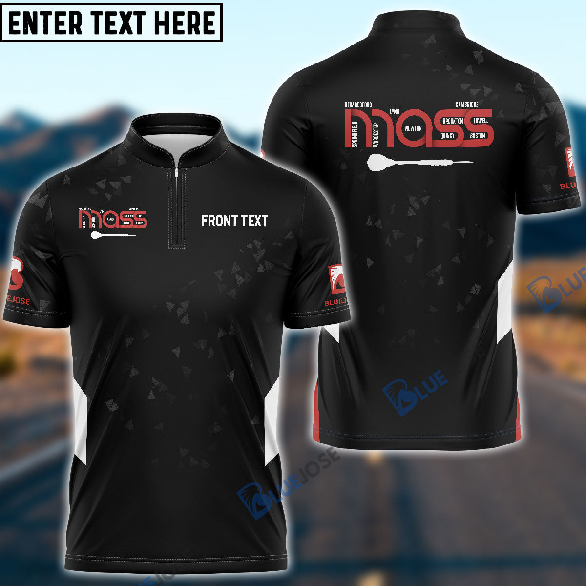 Frenzidea Massachusetts Darts Custom Name Shirt