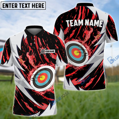 Frenzideas Personalized Name Thunder Dot Archery Multicolor 3D Shirt