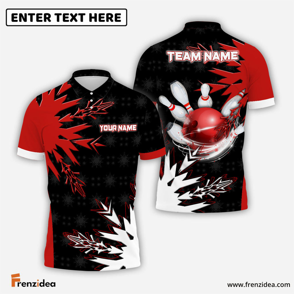 Frenzidea Bowling Rolling Impact Customized Name 3D Shirt (4 Colors)