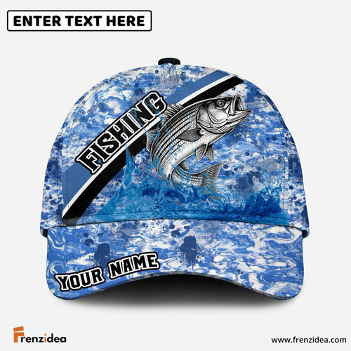 (10 Breeds) Frenzidea Marble Wave Fishing Adventure Customized Name 3D Cap