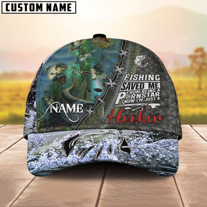 Frenzidea Personalized Bass Fishing Saved Me Classic Cap