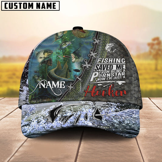 Frenzidea Personalized Bass Fishing Saved Me Classic Cap