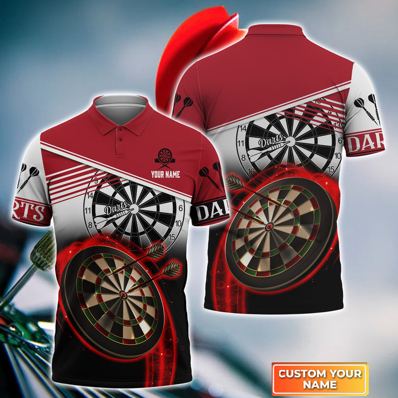 Frenzidea Darts Red Personalized Name 3D Shirt