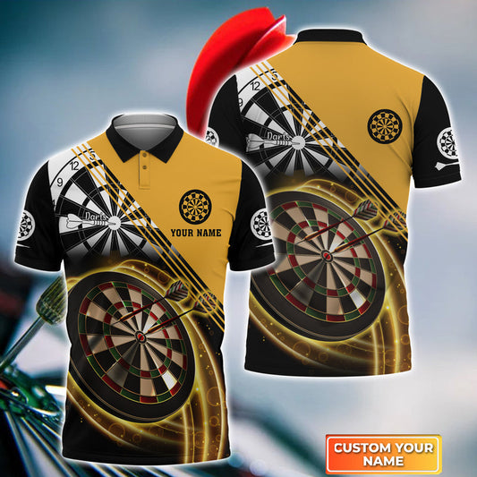 Frenzidea Darts Gold Personalized Name 3D Shirt