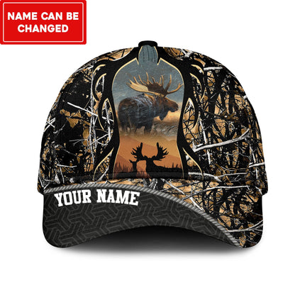 Frenzidea Moose Hunting Multicolor Personalized Cap