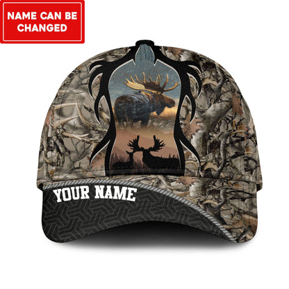 Frenzidea Moose Hunting Multicolor Personalized Cap