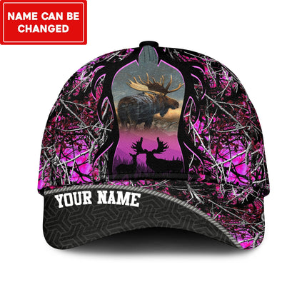 Frenzidea Moose Hunting Multicolor Personalized Cap