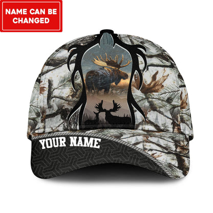Frenzidea Moose Hunting Multicolor Personalized Cap