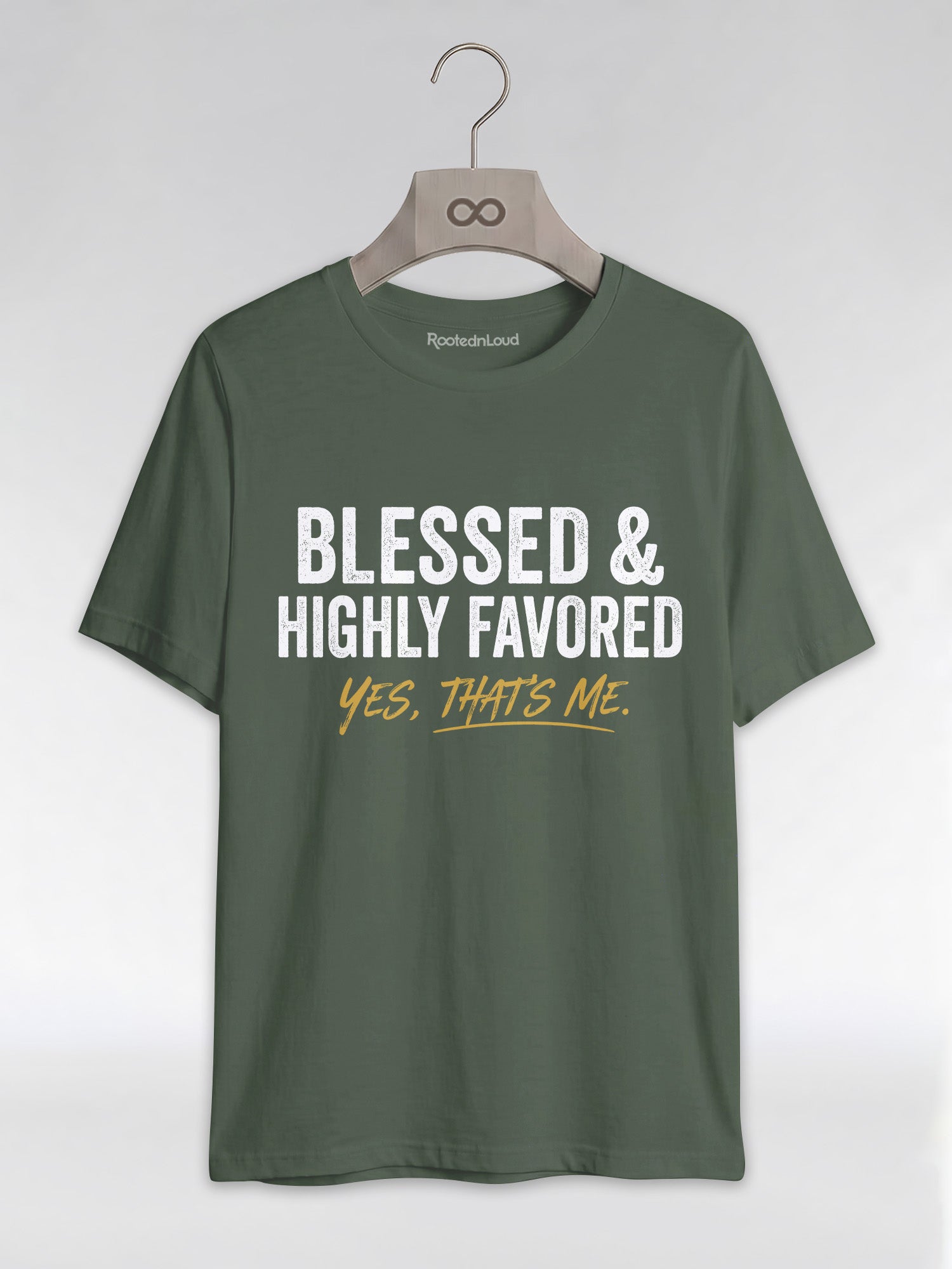 Blessed & Highly Favored: Christian Black Excellence Graphic T-Shirt - RootednLoud