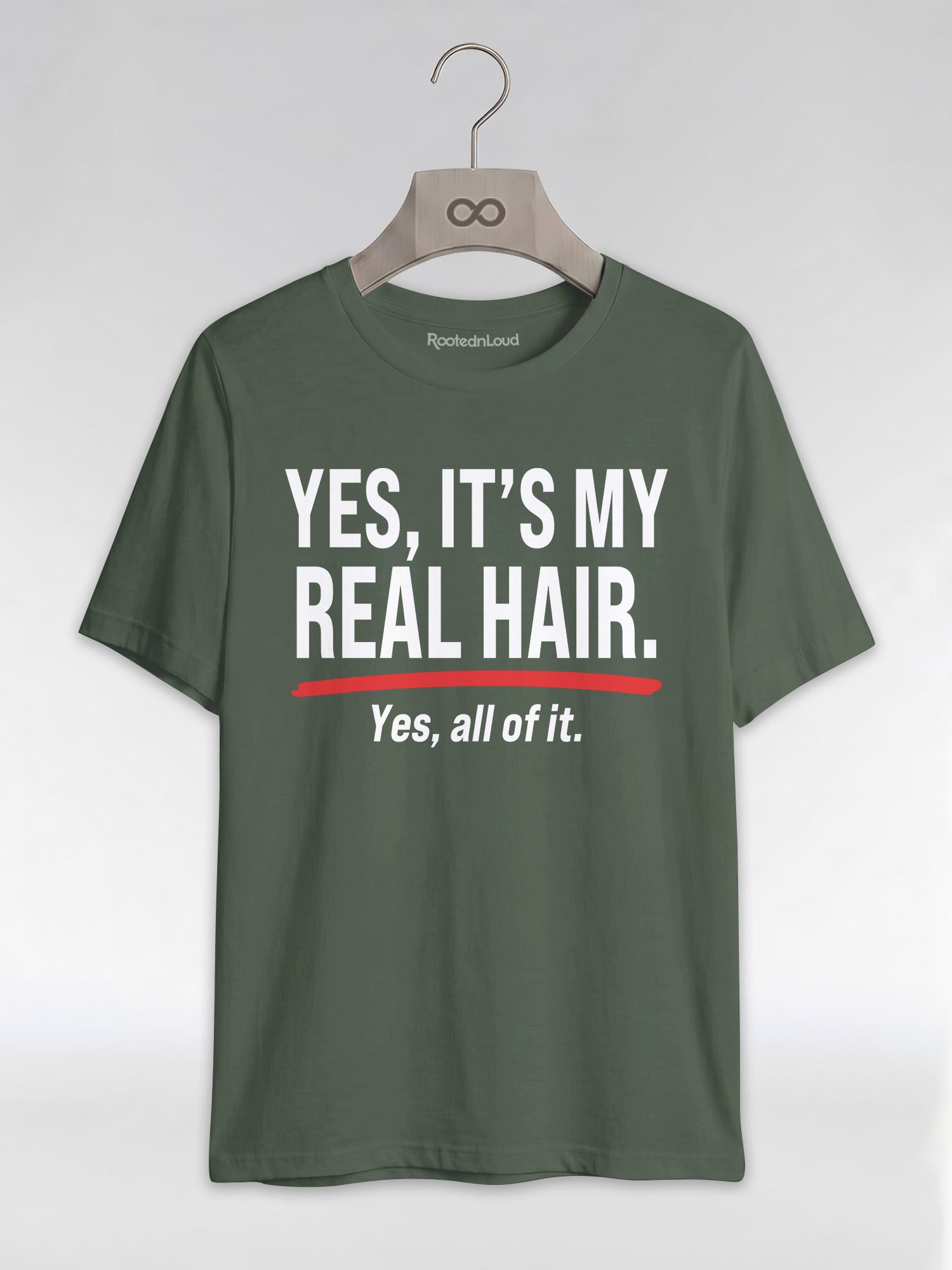 Yes It's My Real Hair: Sassy Black Queen Graphic T-Shirt - RootednLoud