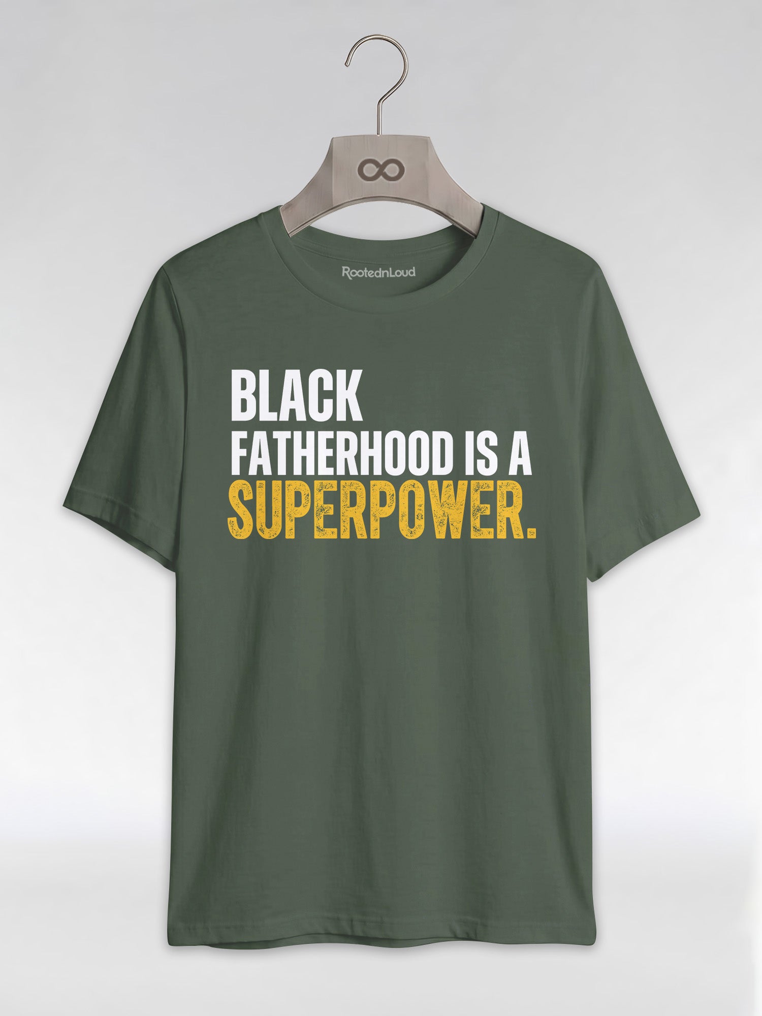 Black Fatherhood Is A Superpower: Proud Black Dad Graphic T-Shirt - RootednLoud