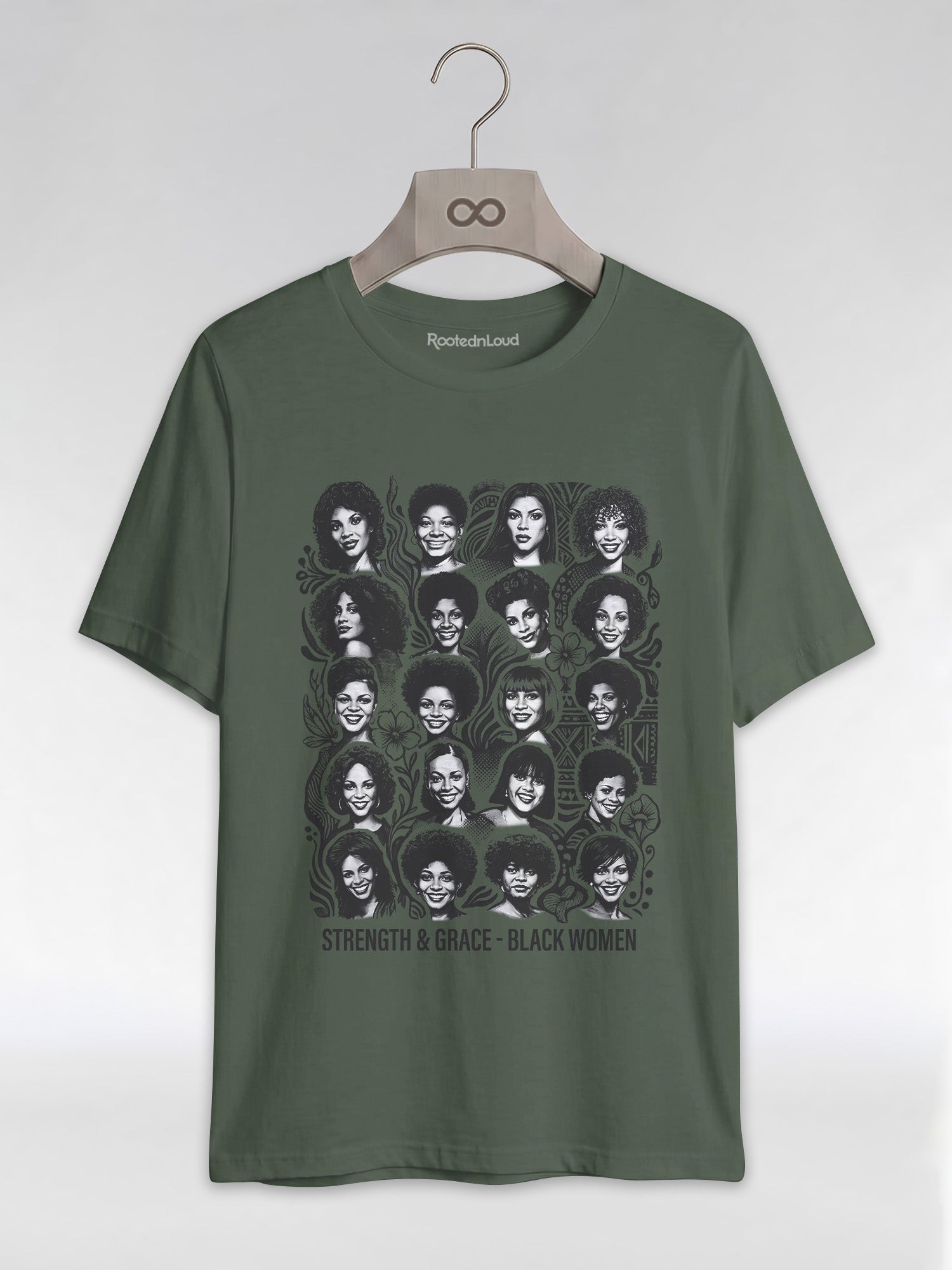 Strength & Grace: Icons of Black Women Empowerment Graphic T-Shirt - RootednLoud
