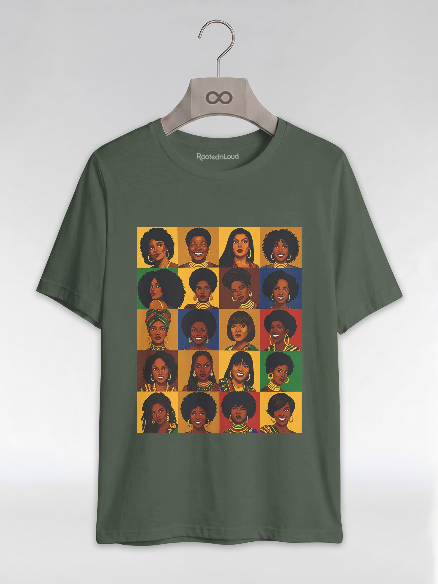 Black Queen Collage: A Tribute to Diverse Beauty Graphic T-Shirt - RootednLoud
