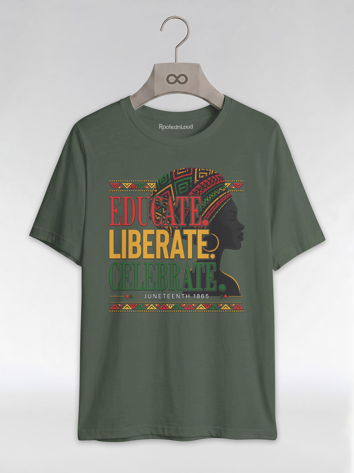 Black History: Educate Liberate Celebrate 1865 Graphic T-Shirt - RootednLoud