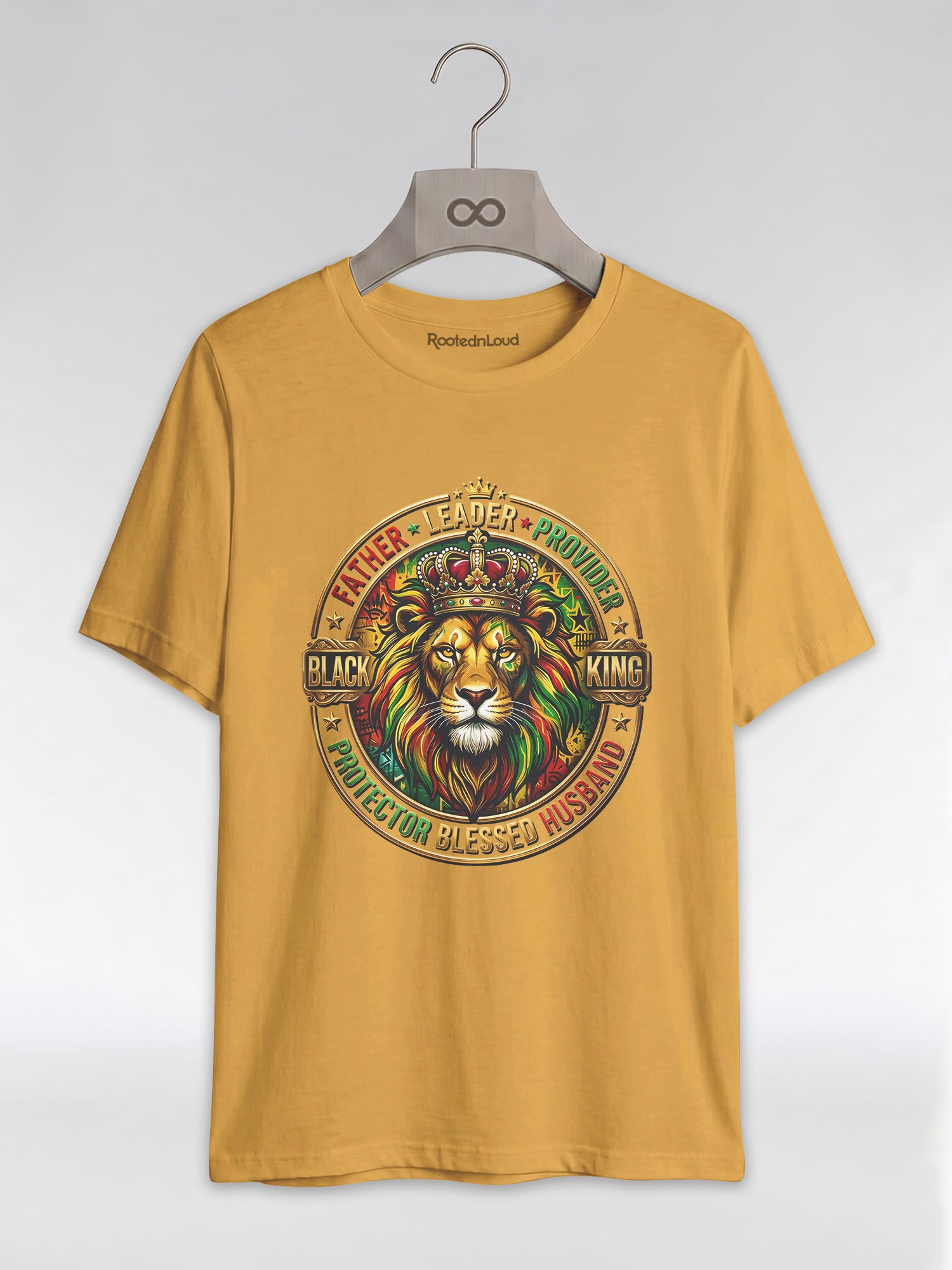 The Royal Patriarch: Proud Black Dad & Husband Graphic T-Shirt - RootednLoud
